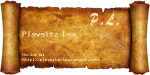 Plavsitz Lea névjegykártya